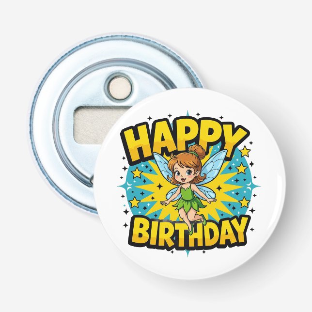 Abrebotellas Hada feliz cumpleaños (Anverso)