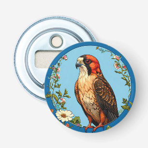 Abrebotellas Halcon de patas rojas colorido