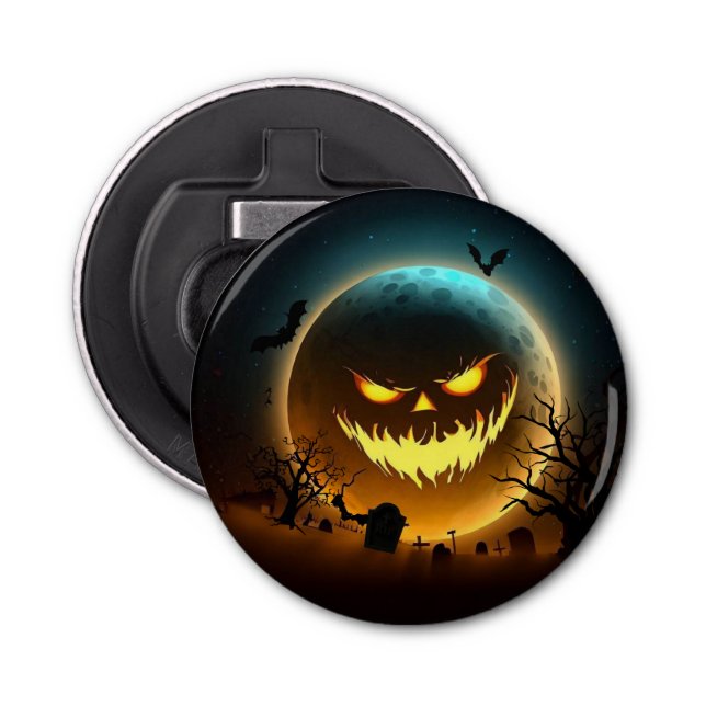 Abrebotellas Halloween/calabaza/luna/otoño (Anverso)