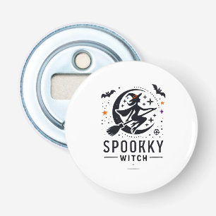 Abrebotellas Halloween Spooky Witch Design - Volando en la habi