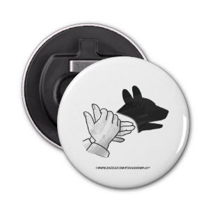 Abrebotellas Hand Silhouette Dog