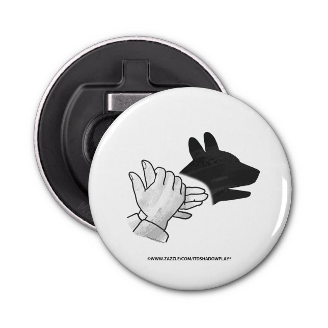 Abrebotellas Hand Silhouette Dog (Anverso)