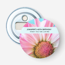 Abrebotellas Hermosa flor rosa cierra foto cumpleaños