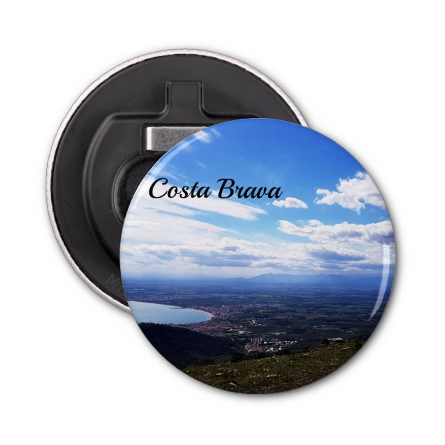 Abrebotellas Hermosa vista de la Costa Brava, España (Anverso)