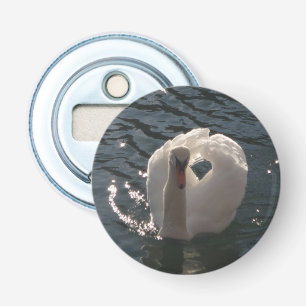 Abrebotellas Hermoso cisne blanco