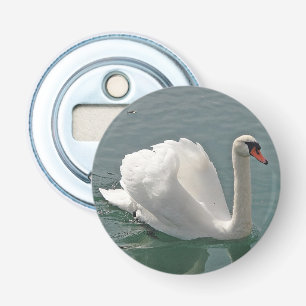 Abrebotellas Hermoso cisne blanco