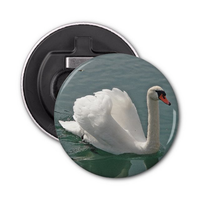 Abrebotellas Hermoso cisne blanco (Anverso)
