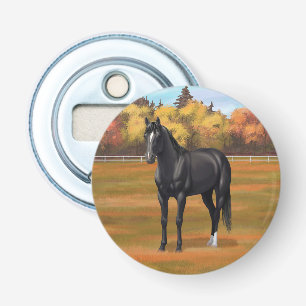 Abrebotellas Hermoso Stallion de caballos del Barrio Negro