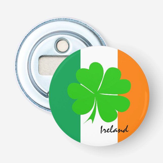 Abrebotellas Hinchas irlandeses y cuatro trébol de hojas, bande (Anverso)