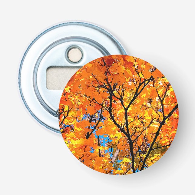 Abrebotellas hojas naranjas (Anverso)