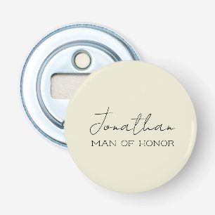 Abrebotellas Hombre de Honor Personalizado Crema