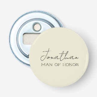 Abrebotellas Hombre de Honor Personalizado Crema 