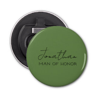 Abrebotellas Hombre de Honor Personalizado Verde Oliva 