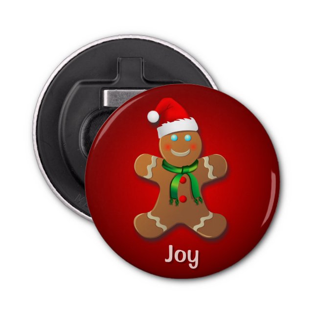 Abrebotellas Hombre de pan de jengibre adaptable (Anverso)