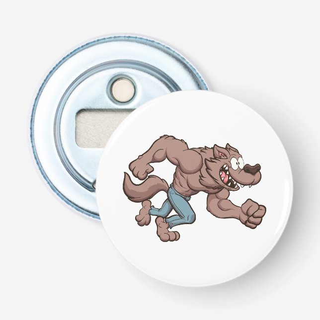 Abrebotellas Hombre Lobo Corriendo (Anverso)