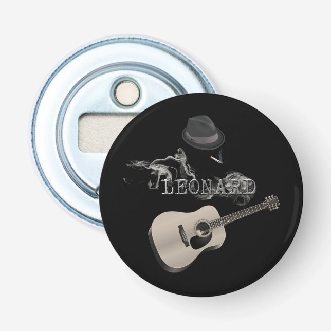 Abrebotellas Homenaje a Leonard cigarrillo negro (Anverso)