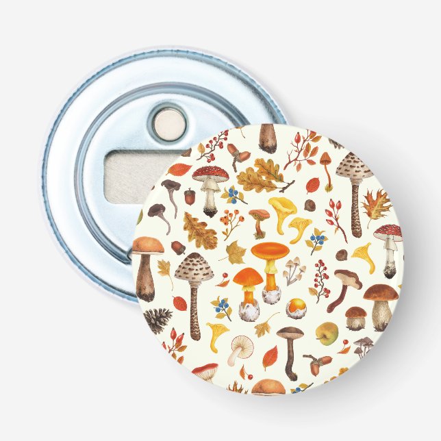 Abrebotellas Hongos salvajes en blanco roto (Anverso)