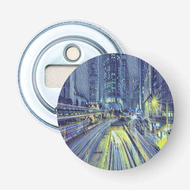 Abrebotellas Hora de la noche de Hong Kong (Anverso)