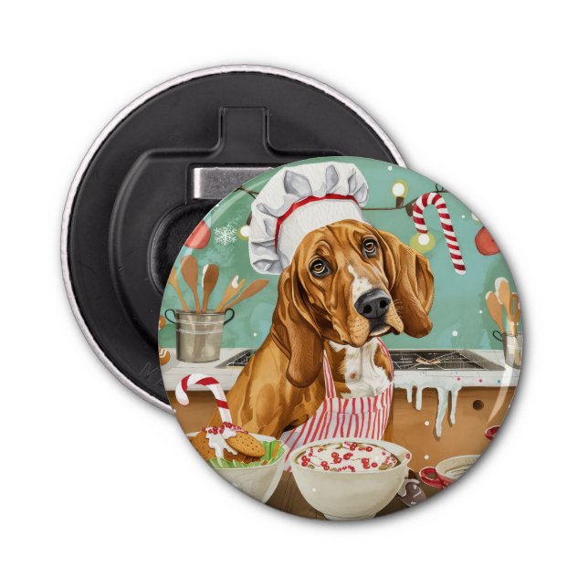 Abrebotellas Horario vacacional de Coonhound: Navidades festivo (Anverso)