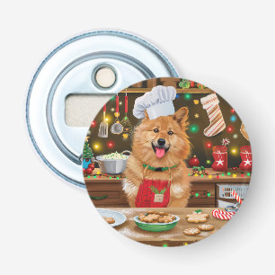 Abrebotellas Hornear en vacaciones con Finnish Spitz: Navidad f