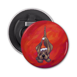 Abrebotellas Hound Dog Navidades En Rojo