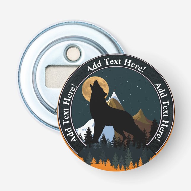 Abrebotellas Howling Wolf Full Moon (Anverso)