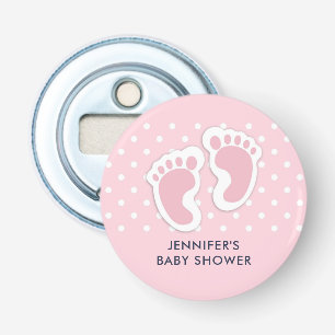 Abrebotellas Huellas de bebé niña rosa lindas
