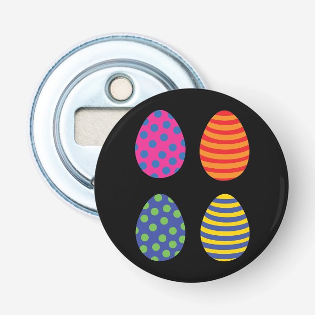 Abrebotellas Huevos de Pascua de colores (Anverso)
