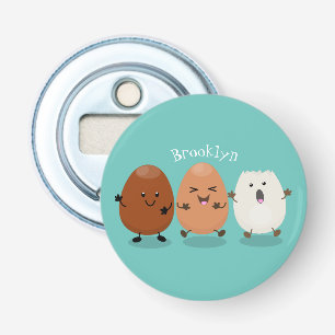 Abrebotellas Huevos kawaii lindo ilustracion personalizado dive