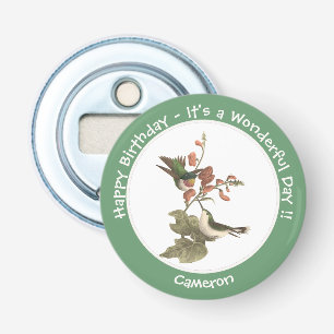 Abrebotellas Hummingbird, cumpleaños u otro Fiesta con trompa d