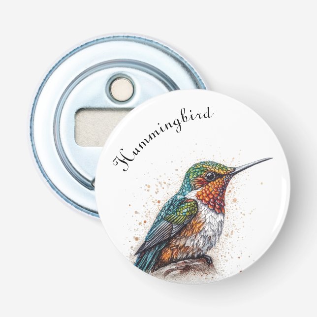 Abrebotellas Hummingbird Serenade, personalizado (Anverso)