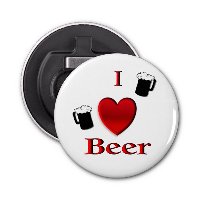 Abrebotellas I Heart Beer Design (Anverso)