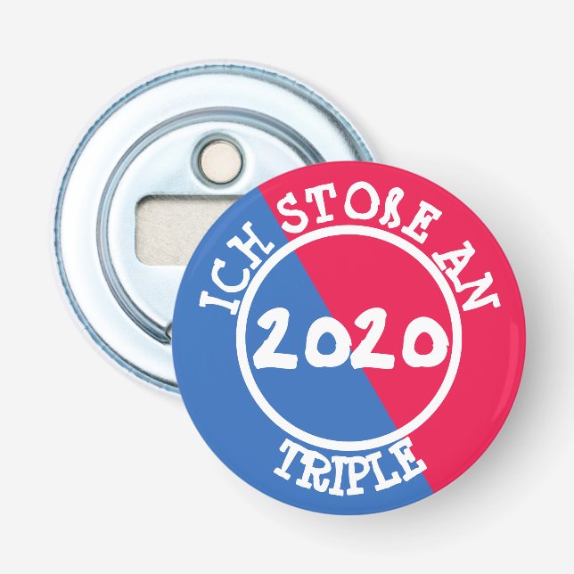 Abrebotellas ICH STOßE AN - TRIPLE 2020 - Flaschenöffner - (Anverso)