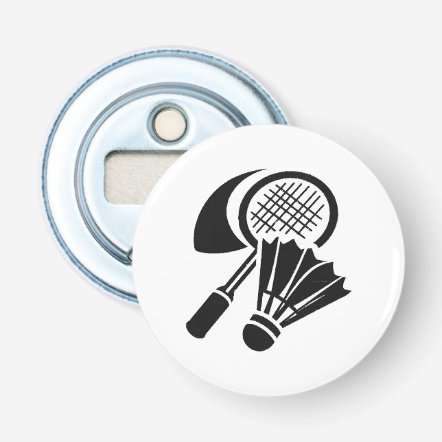 Abrebotellas Ideas de regalos de bádminton (Anverso)