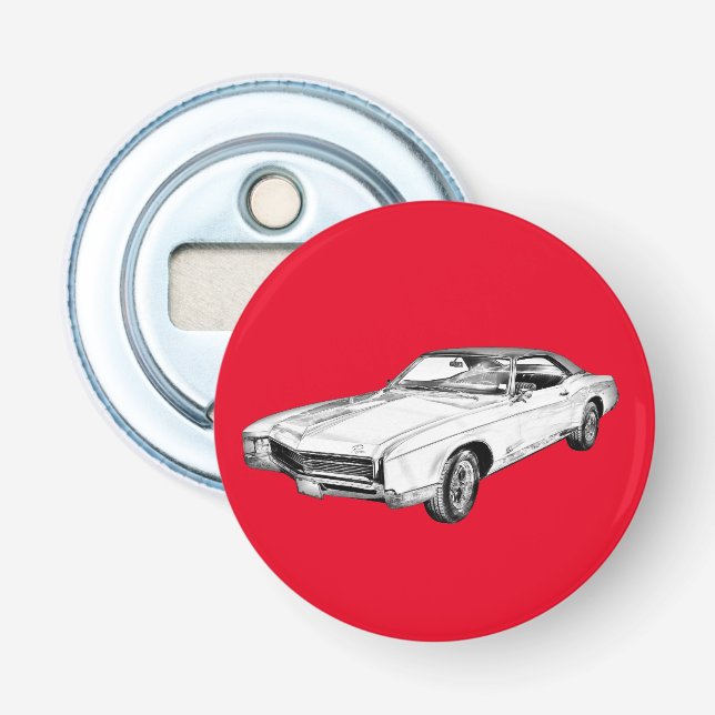 Abrebotellas Ilustracion Buick Riviera Classic de 1967 (Anverso)
