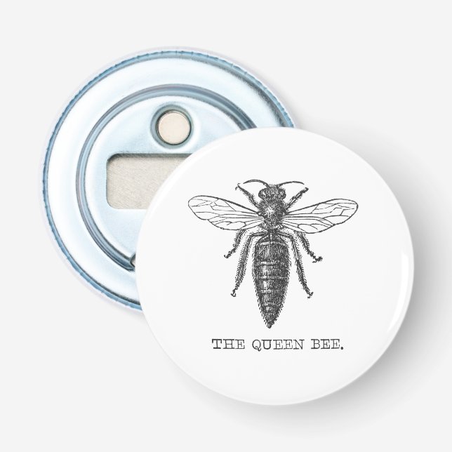 Abrebotellas Ilustracion de antigüedades de insectos de Queen B (Anverso)