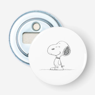 Abrebotellas Ilustración de boceto de perro Beagle minimalista