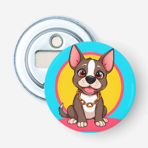 Abrebotellas Ilustración de dibujos animados de perro feliz