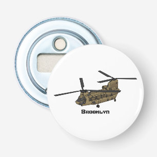 Abrebotellas Ilustracion de helicópteros militares de Chinook