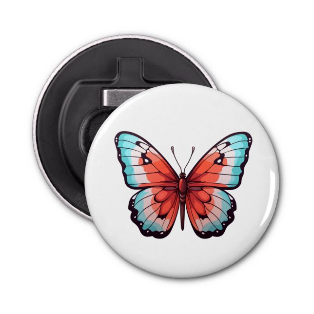 Abrebotellas ilustracion de mariposa personalizado (Anverso)