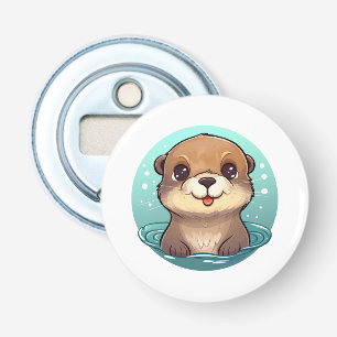 Abrebotellas ilustracion de nutria personalizado