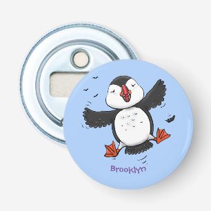 Abrebotellas Ilustracion de personalizado azul del ataúd flotan