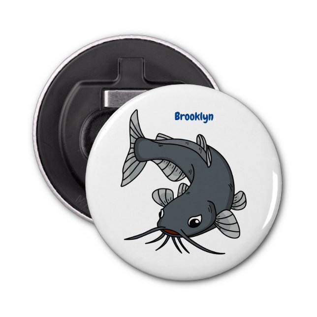 Abrebotellas Ilustracion de personalizado de bagre cúbico (Anverso)