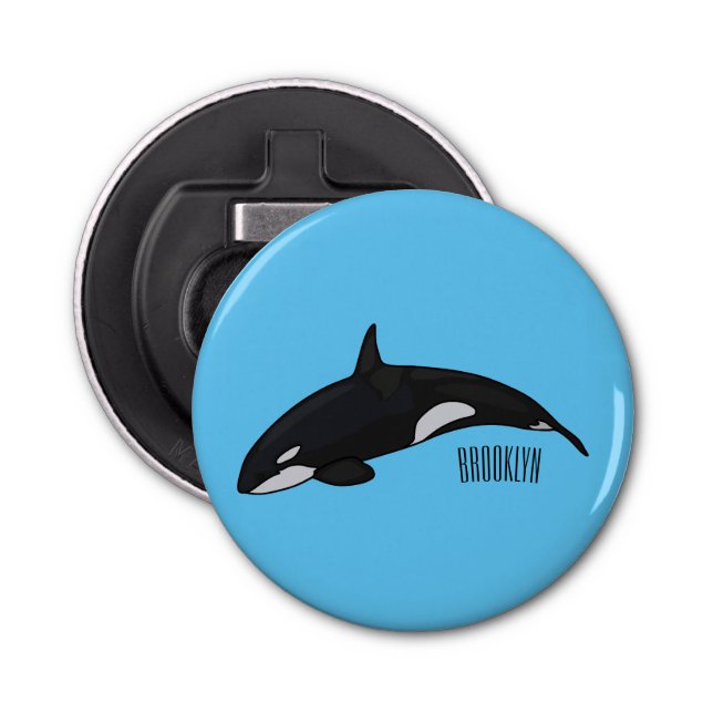 Abrebotellas Ilustracion de personalizado de ballenas asesina (Anverso)