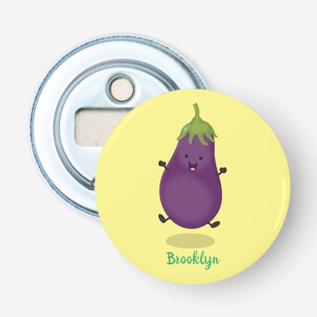 Abrebotellas Ilustracion de personalizado de berenjenas de bere (Anverso)