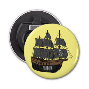 Abrebotellas Ilustracion de personalizado de buques piratas