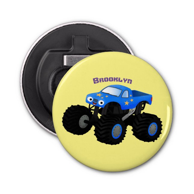 Abrebotellas Ilustracion de personalizado de camión monstruoso  (Anverso)