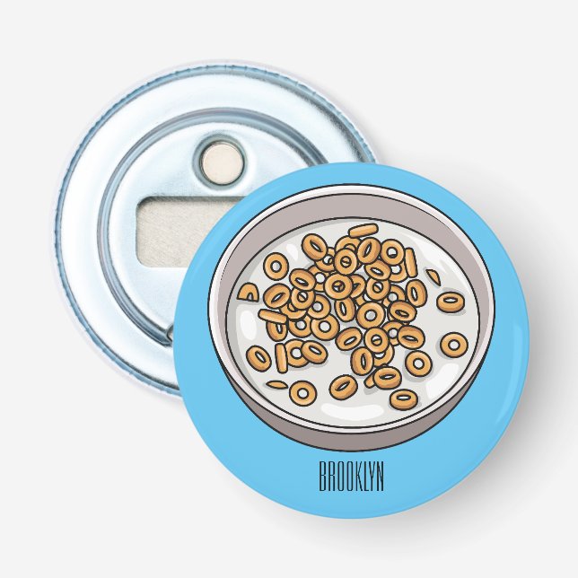 Abrebotellas Ilustracion de personalizado de cereales (Anverso)