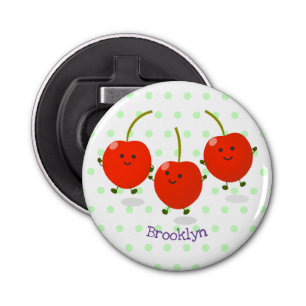 Abrebotellas Ilustracion de personalizado de cerezas rojas de s