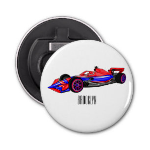 Abrebotellas Ilustracion de personalizado de coches de carreras